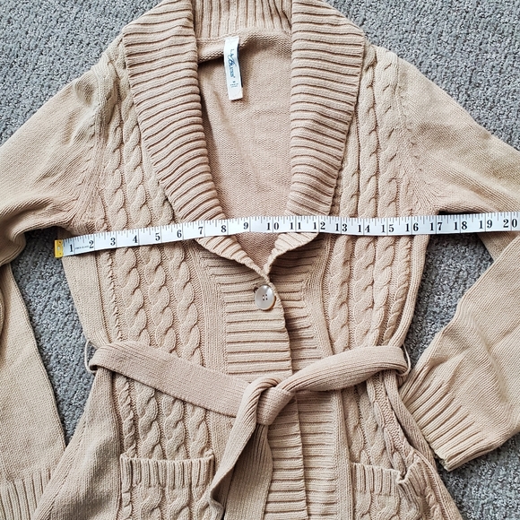 Vintage Y2K belted cardigan sweater, juniors size M - Picture 9 of 11